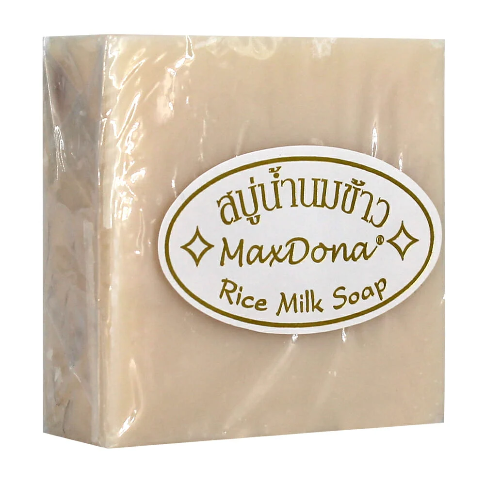 1pza Jabón con extracto de arroz y leche para aclarar la piel 60g / maxdona / c428