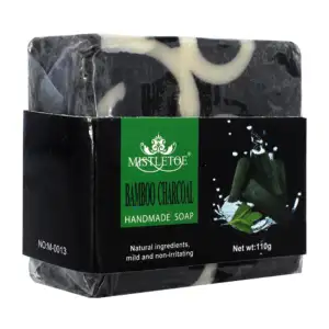 1pza jabón artesanal humectante con extracto de carbón de bambú 110g …