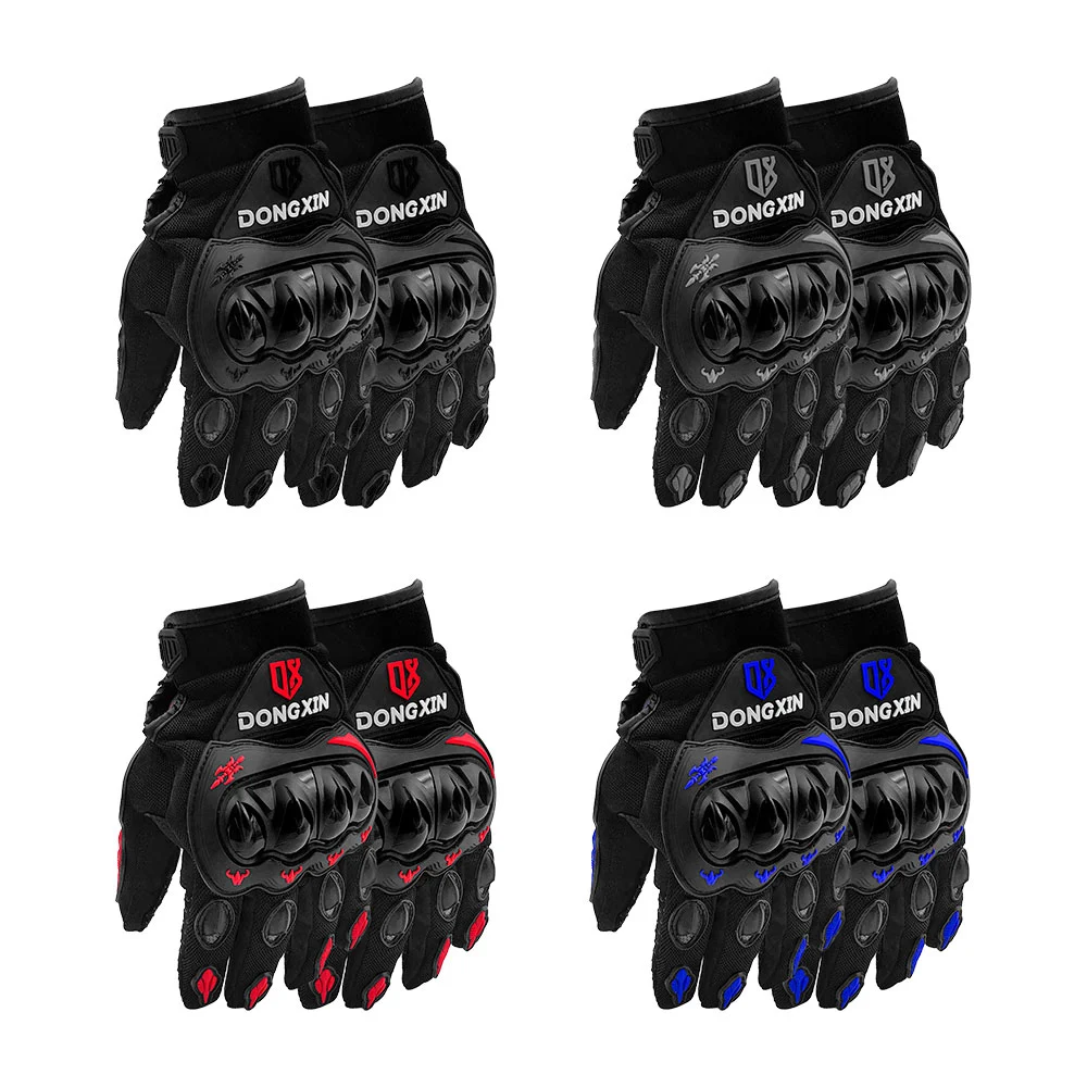 Par de guantes protectores de tela, con protectoras de nudillos y palmas de goma, variedad de colores / dong xin / ca-42