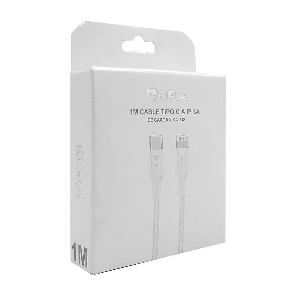 Cable de carga y datos de 1 metro con entrada tipo c a lightning / 1 hora / cab273