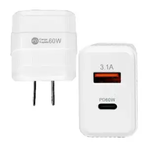 Cubo cargador de carga rápida con puerto usb 3.1a y tipo c pd60w / ca…