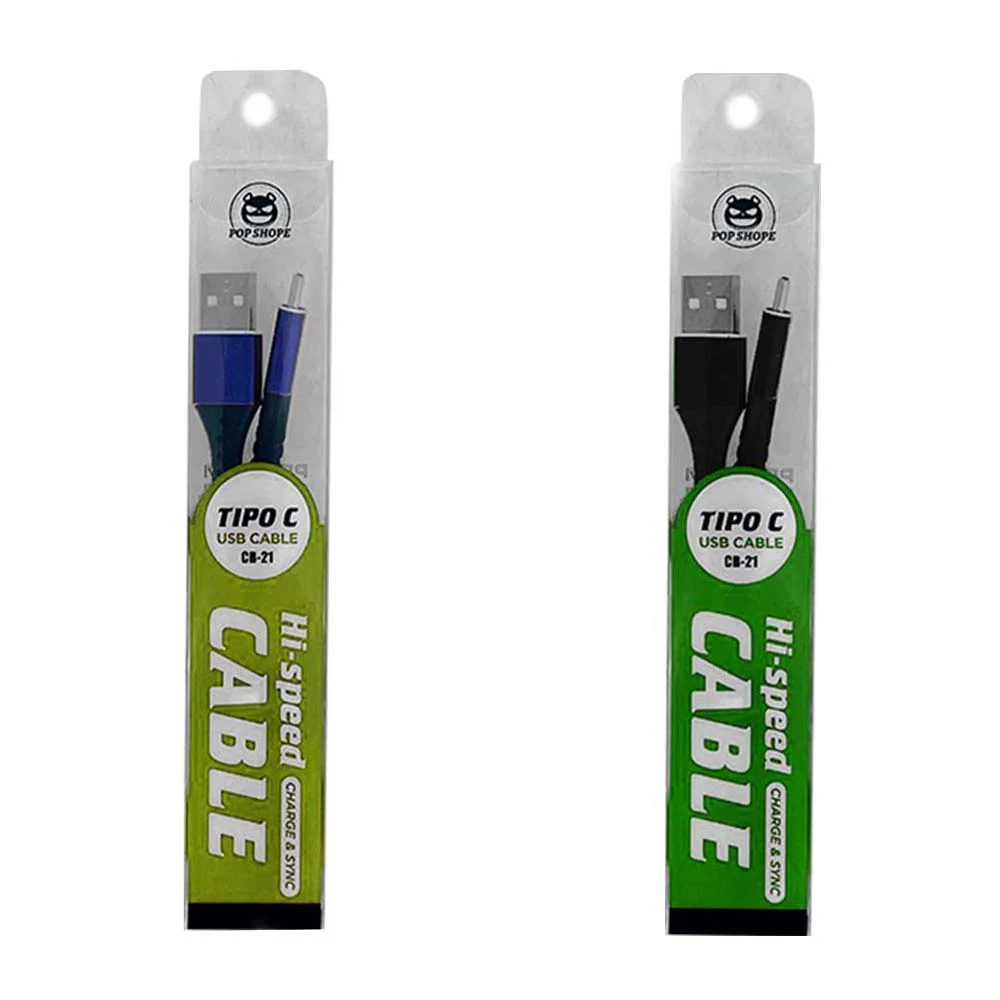 Cable de carga pop shope con entrada tipo-c a lightning, 1metro / cb-21