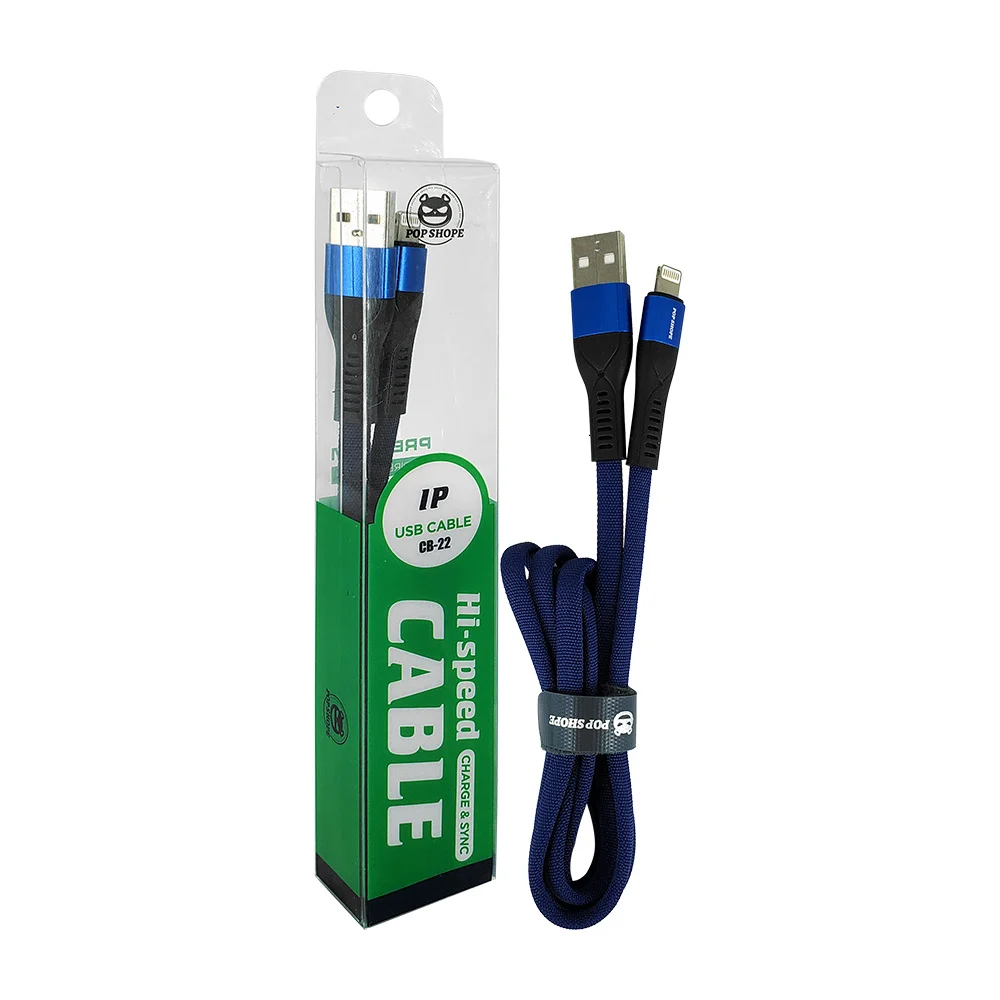 Cable usb a tipo lightning de 1m para carga rápida 2.8a, variedad de colores / cb-22