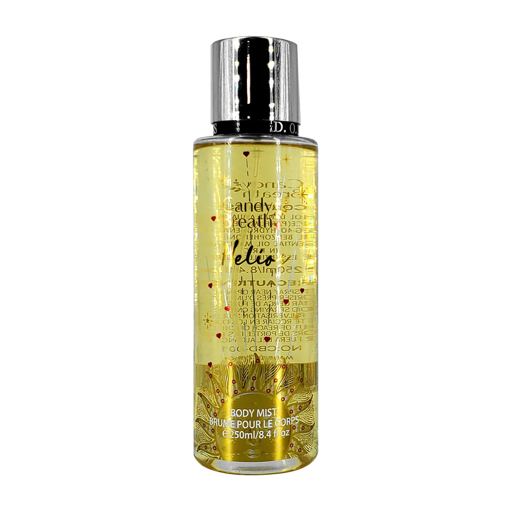 Perfume corporal candy breath para dama de 250ml con brillos / cbd-004