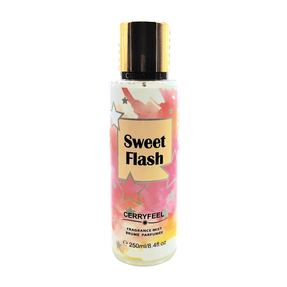 1pza Perfume corporal cerryfeel en spray de 250ml con fragancia para dama, variedad de aromas / sweet flash / panthera pink / smile carefree