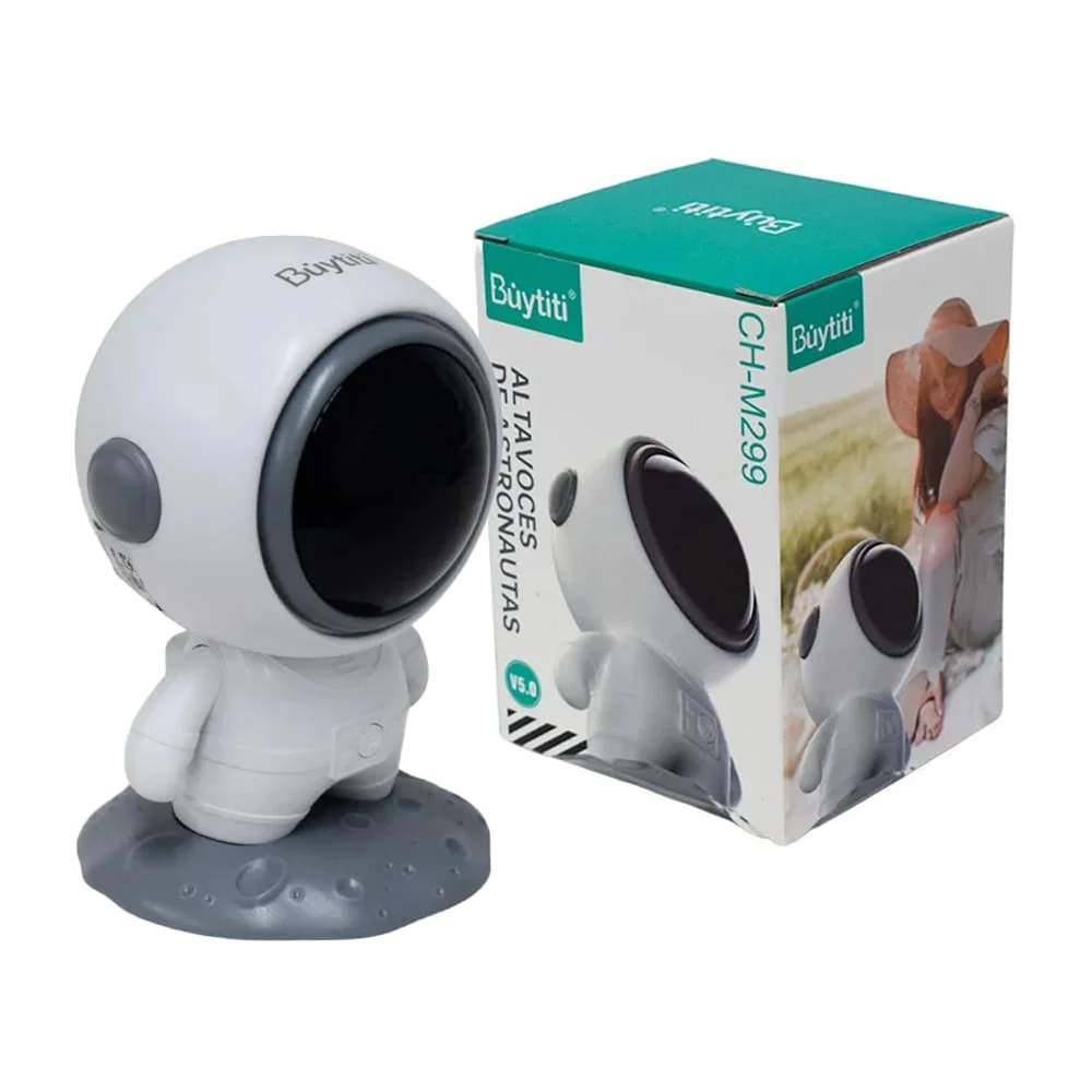 1pza Bocina inalámbrica buytiti en forma de astronauta, recargable, con puerto trasero, variedad de funciones / ch-m299