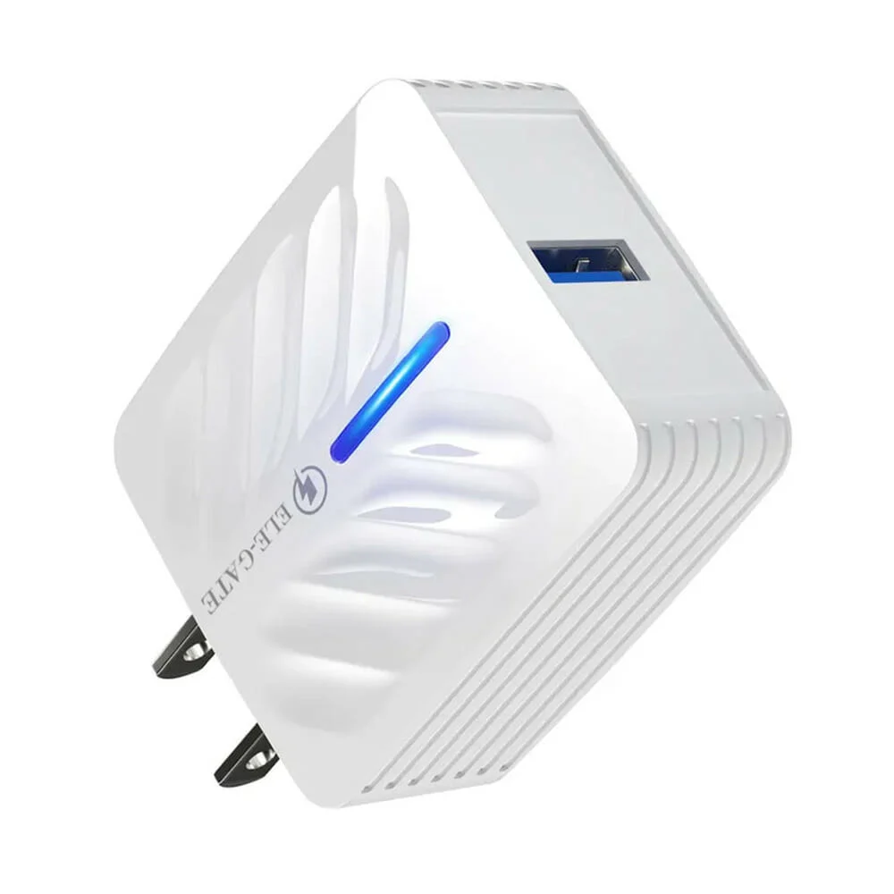 Combo cargador usb ele-gate con entrada v8 para carga rápida de 20 watts / ch.105.v8