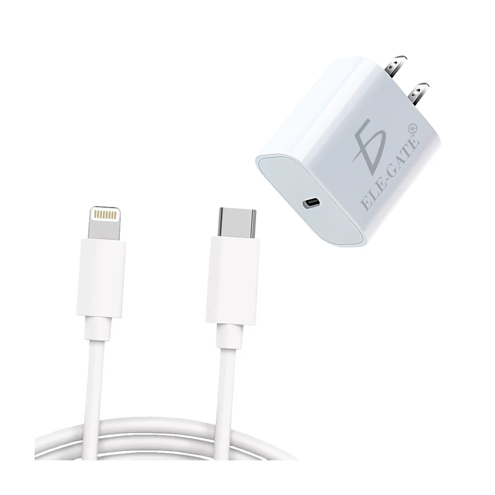 Cargador rápido pd de 20w con cable tipo c a lightning / ch.107