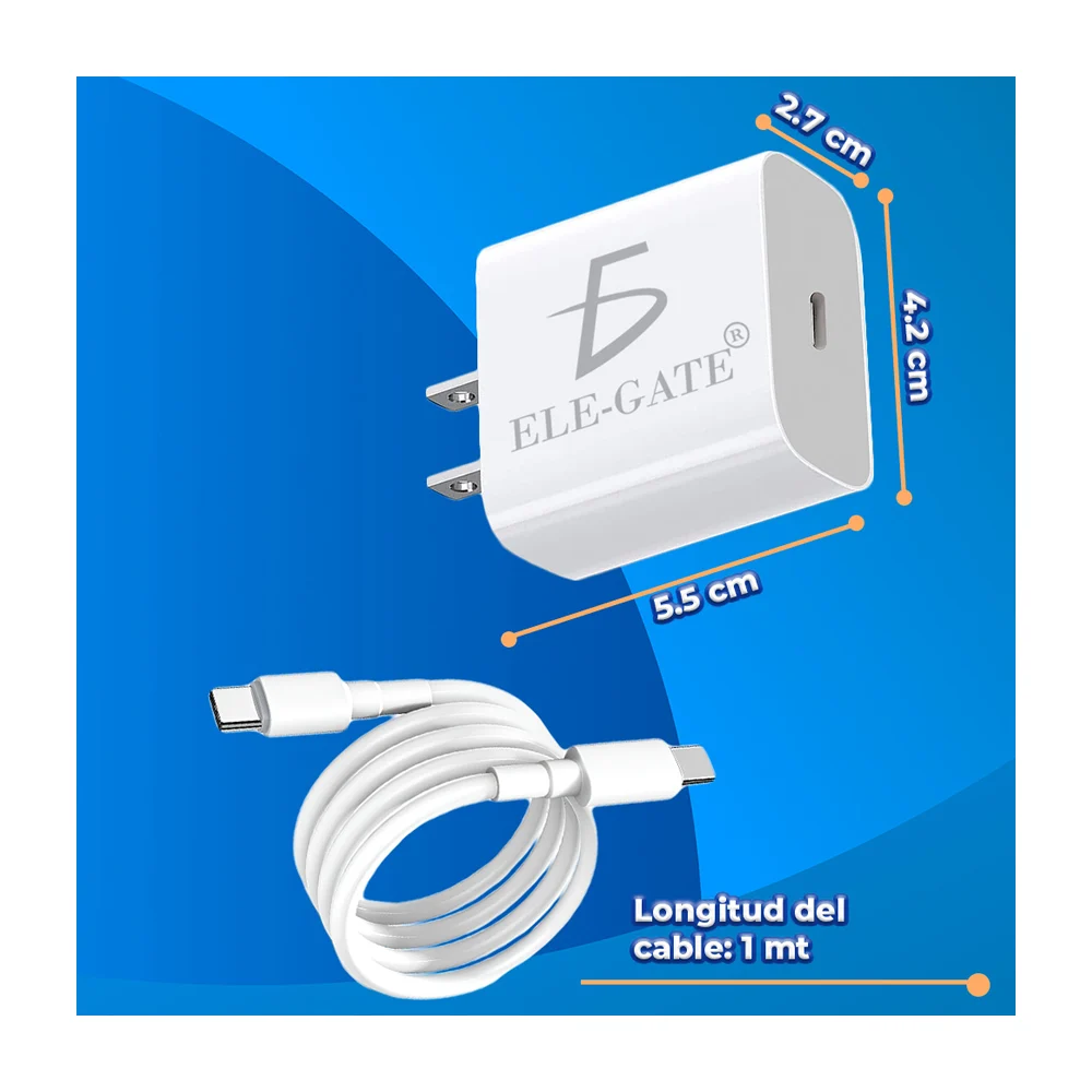 Cargador de 30w con cable tipo c / ch.108