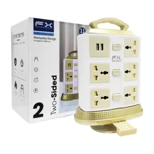 Torre multicontacto rectangular con 11 entradas trifásicas y 2 puerto…