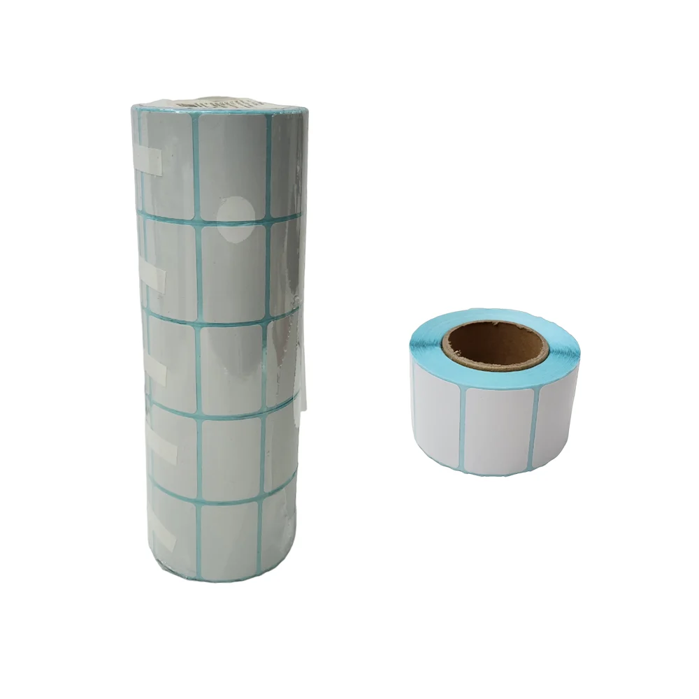 Rollo de etiquetas blancas adhesivas para superficies de 3.5x2cm / aa-1093-2