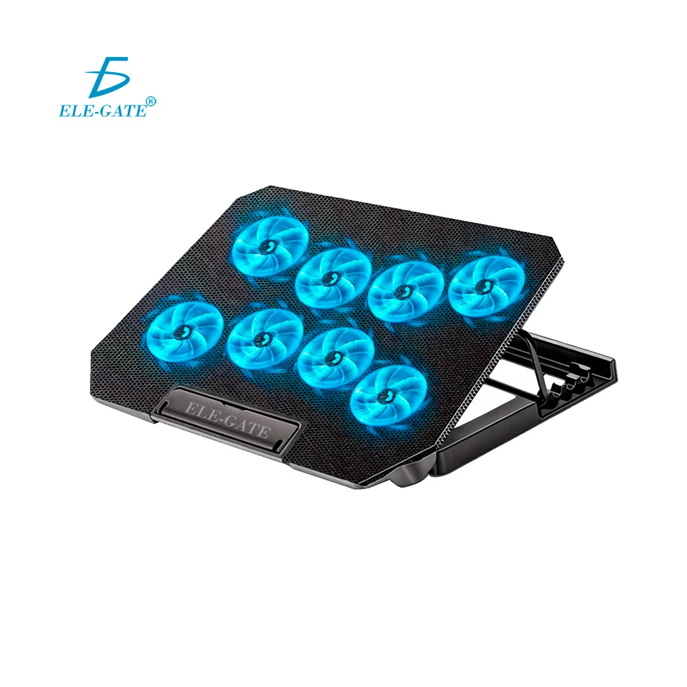 Base enfriadora para laptop de 12 a 15.6 pulgadas, con 8 ventiladores y dos salidas usb / clr.75