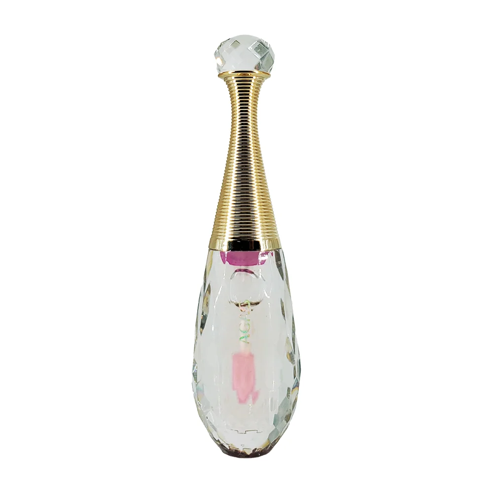 1pza Gloss maximizador labial en frasco efecto cristal con tapa dorada 6ml / lip glaze agag