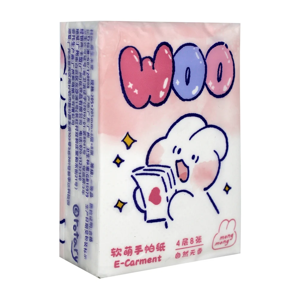 Paquete de 8 pañuelos de papel desechables tipo kleenex / 128735