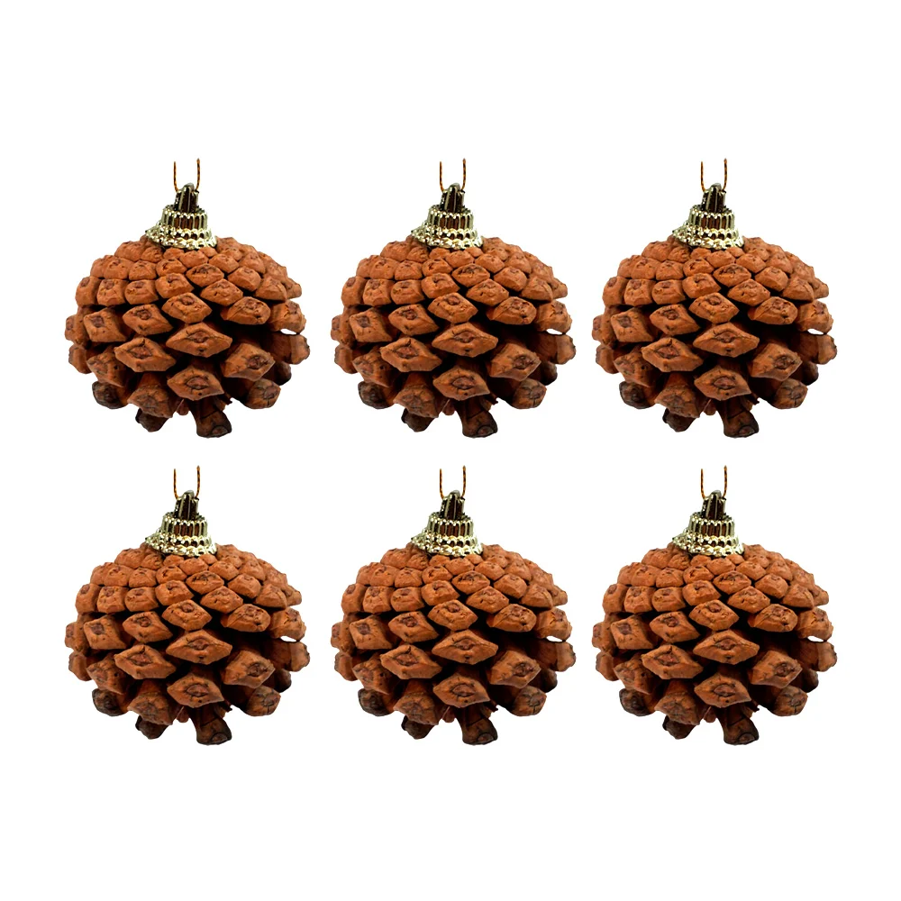 Paquete con 6 adornos colgantes navideños en forma de piñitas, 5cm / decorations christmas / cm22970