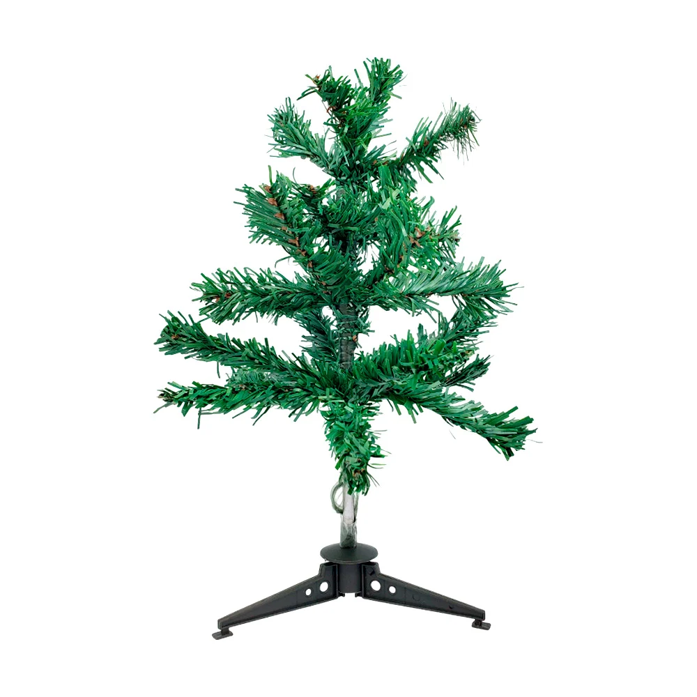 1pza Mini árbol pino de navidad en color verde con base de plástico, 35cm / cm23053
