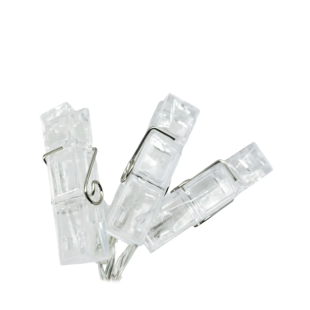 Serie de luces con forma de 20 ganchos / pinzas luz cálida para colgar fotografías carga usb / col112g12