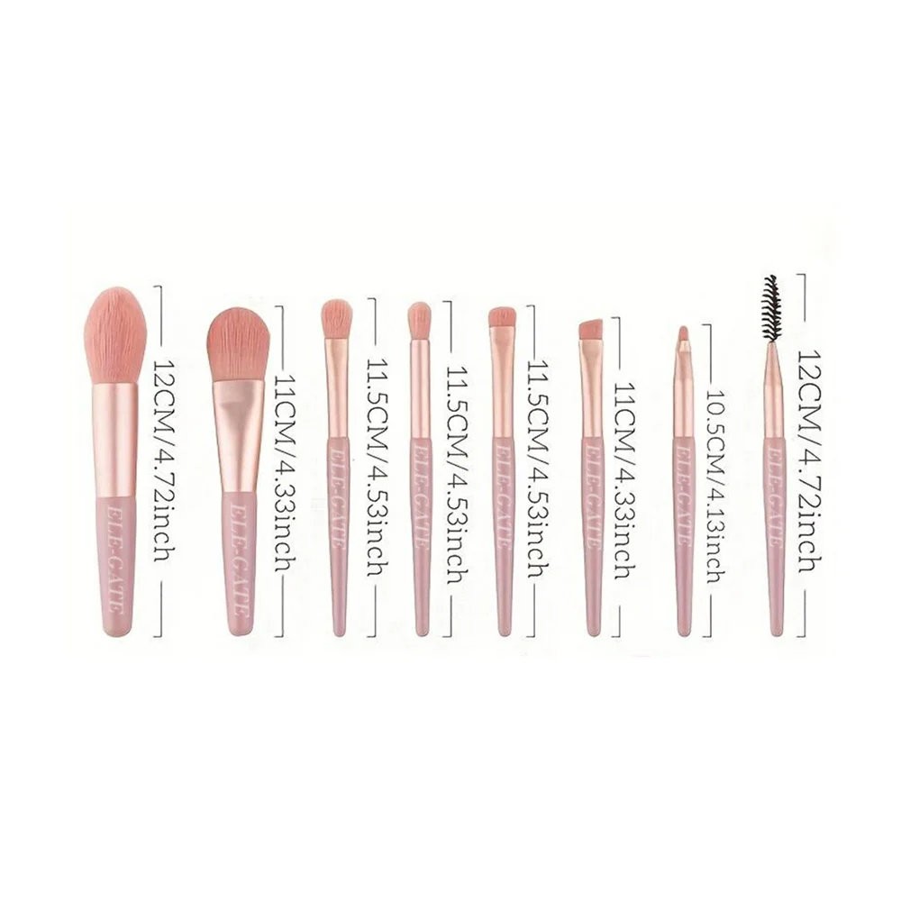 Juego de 8 brochas pequeñas aplicadoras de maquillaje, variedad de colores