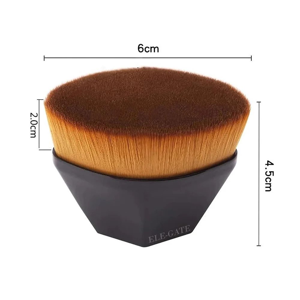 1pza Brocha pequeña aplicadora de maquillaje con mango de plástico, variedad de colores