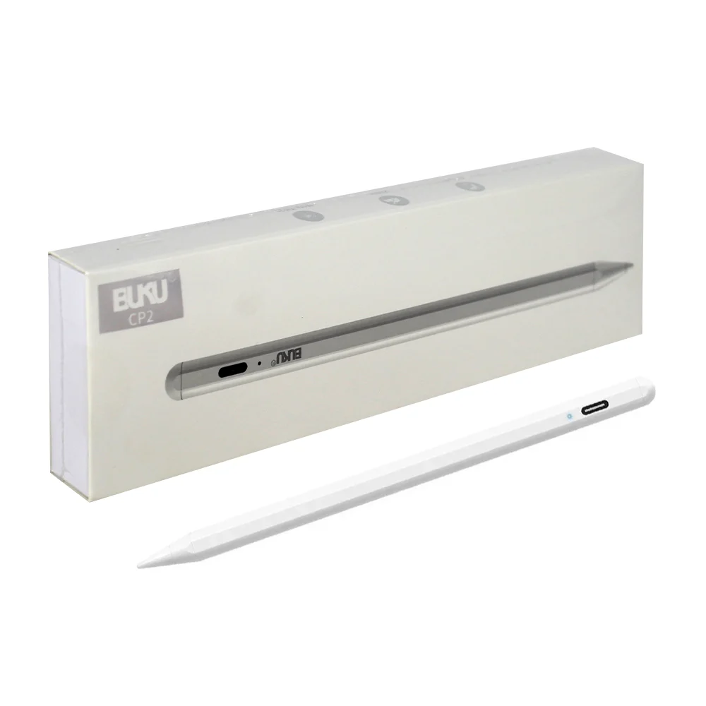 Lapiz óptico para Ipad o pantallas táctiles, color blanco / buku-cp2 / cp-02