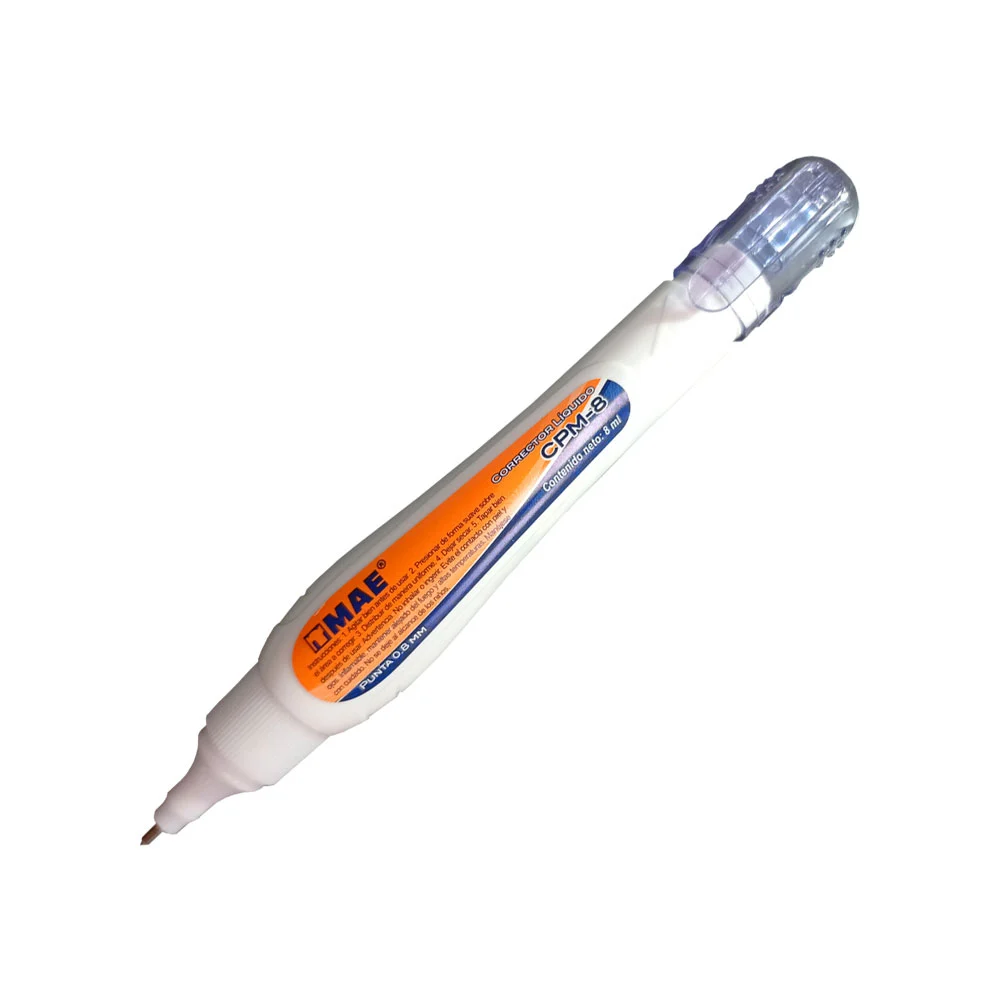 1pza Corrector líquido mae tipo pluma, 8ml / cpm-8