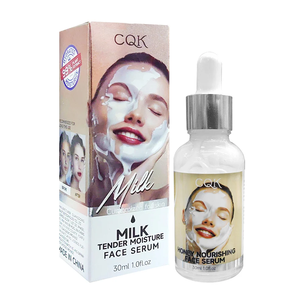 Suero facial aclarante cqk en gotero con extracto de leche, 30ml / milk / cqk-2773