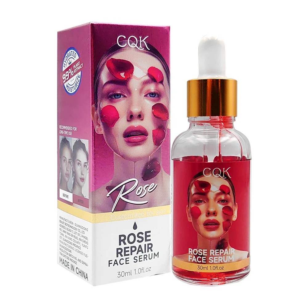 Suero facial reparador cqk en gotero con extracto de rosas, 30ml / rose / cqk-2834