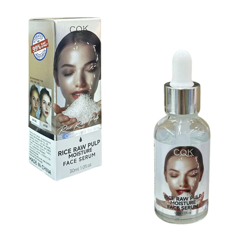 Suero facial nutritivo cqk en gotero con extracto de arroz, 30ml / rice raw pulp / cqk-2858