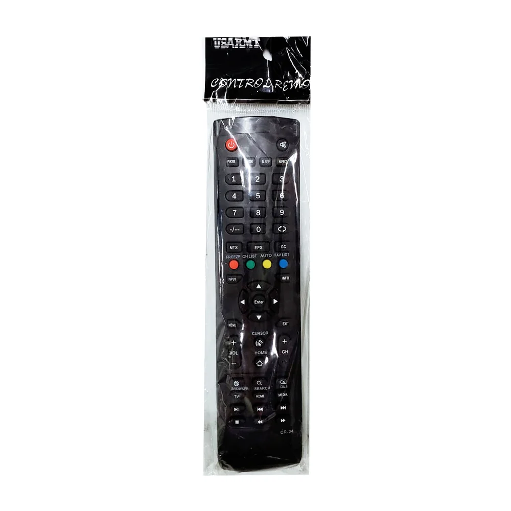 Control remoto universal color negro para televisión / remote control