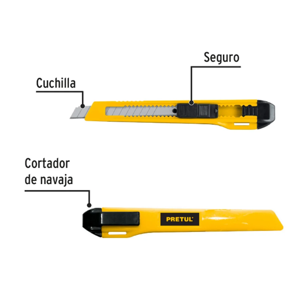 Cutter chico pretul con navaja retráctil / 22403
