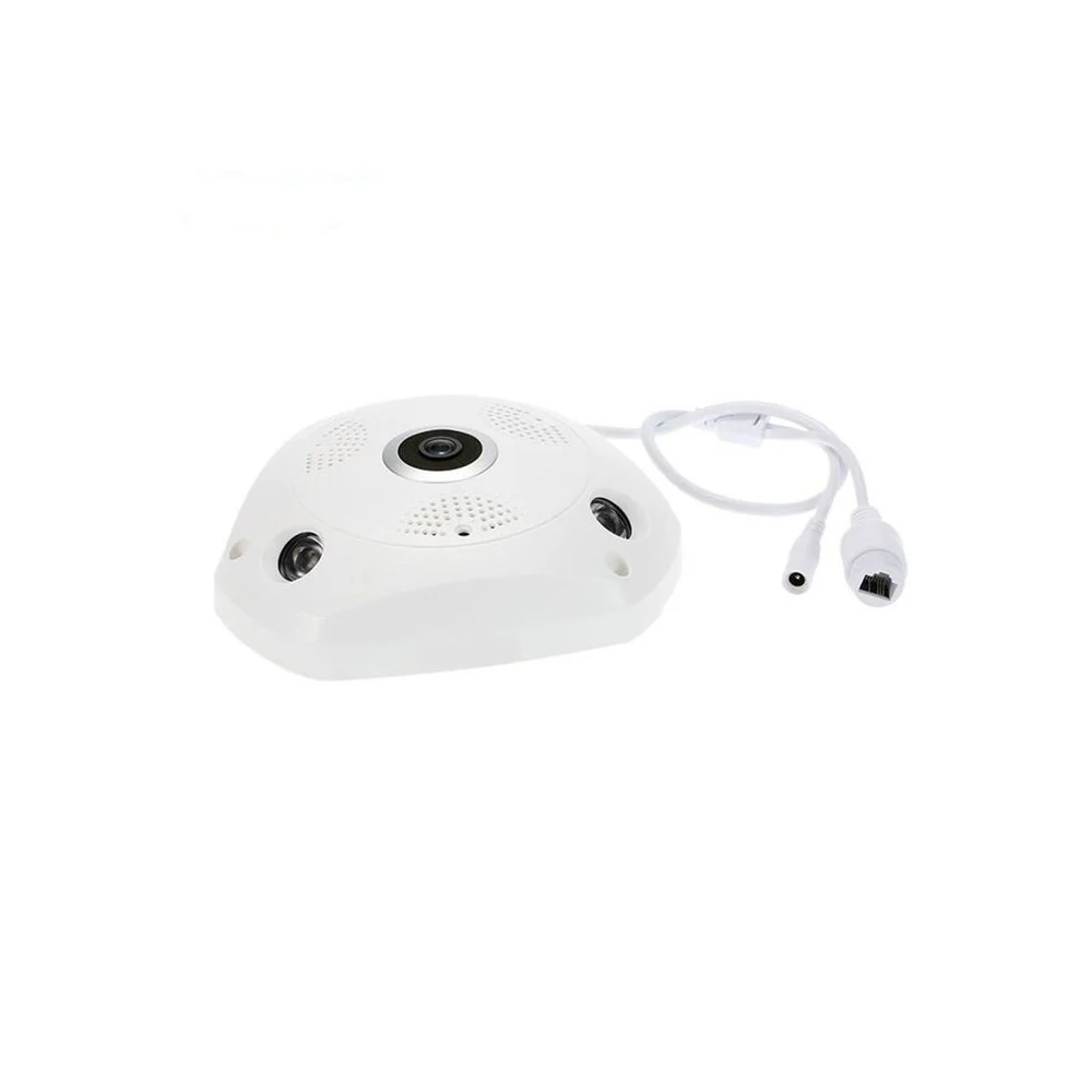 Cámara panorámica wifi en forma triangular 360° full hd + adaptador ac-dc / vr cam 3d / ipc-v380-v7 / cx-03