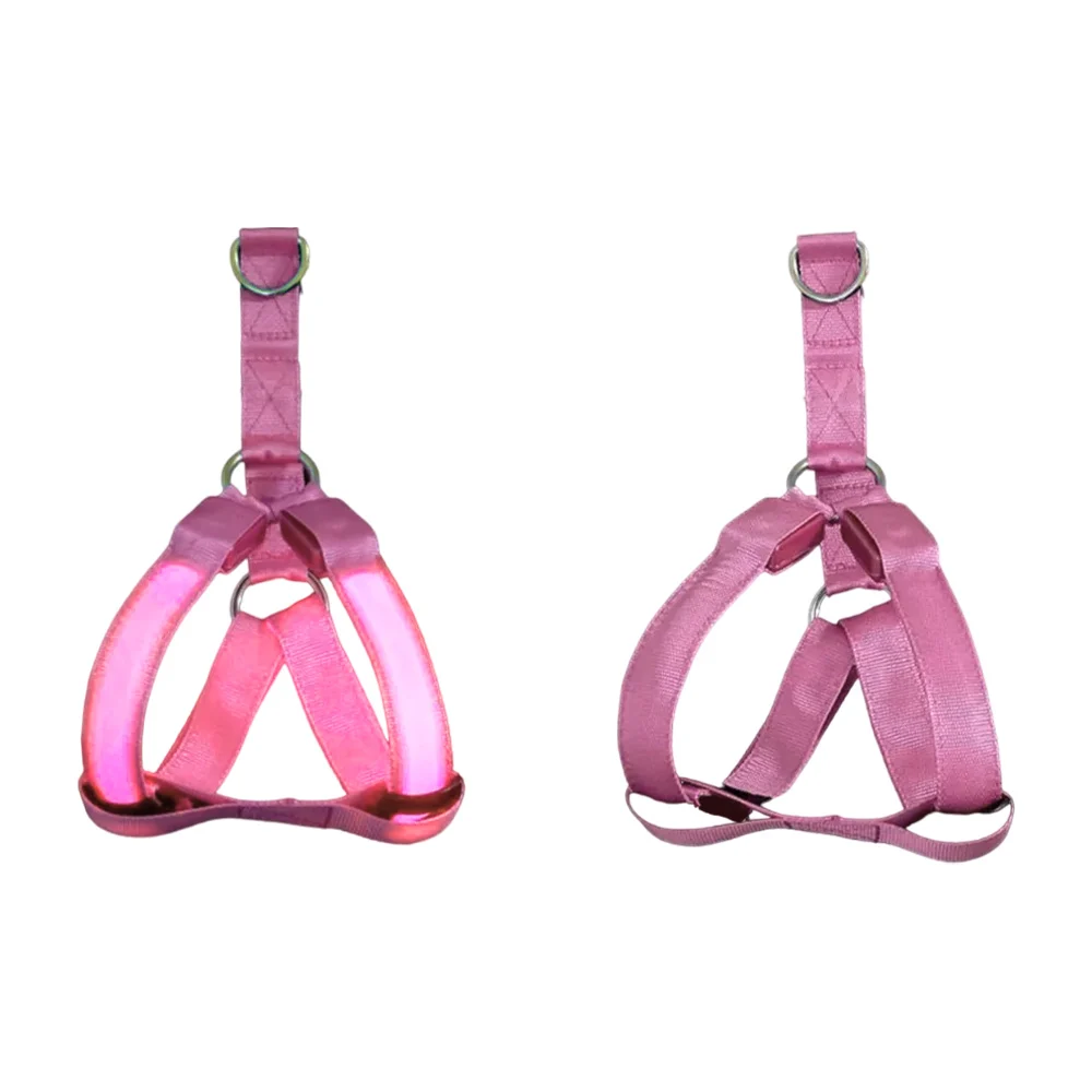 Pechera ajustable con correa y luz led para mascota, variedad de tallas y colores / cw67