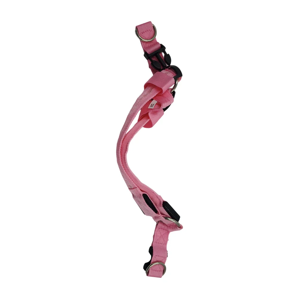 Pechera ajustable con correa y luz led para mascota, variedad de tallas y colores / cw67