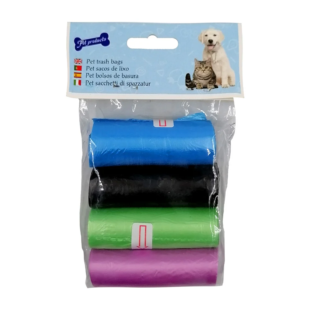 Blíster con 4 bolsas plásticas para heces de mascota / pet preducts
