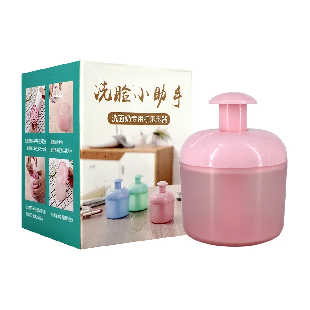 Recipiente redondo de plástico para fabricar espuma limpiadora facial diseño de corazones, variedad de colores / cx23-b51