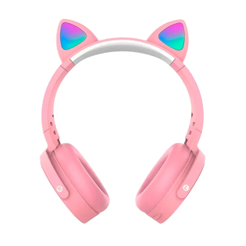 Audífonos diadema bluetooth con orejas led rgb + pop it multicolor, variedad de colores / cxt-950