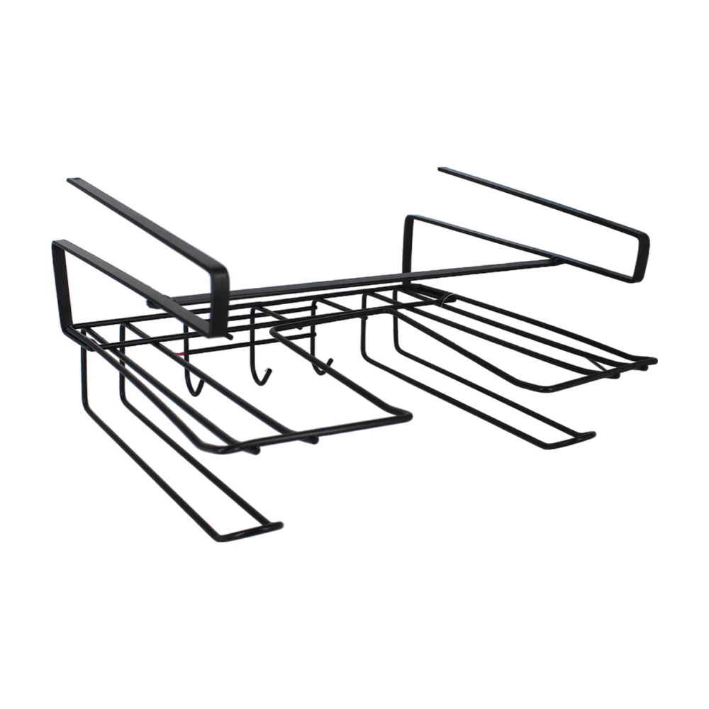 Organizador metálico multifuncional colgante con 3 ganchos / cy-0160