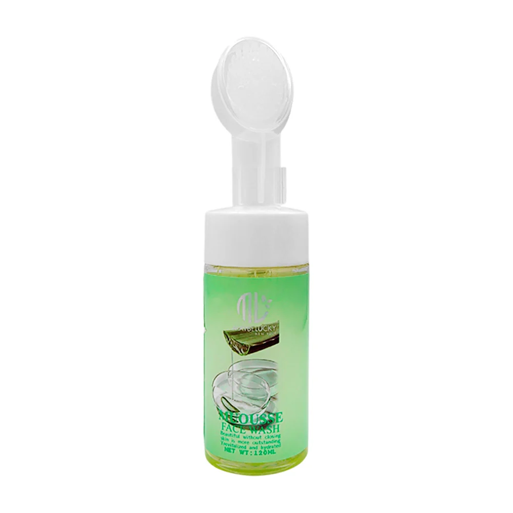 Mousse espuma facial limpiadora con extracto de aloe vera + cepillo limpiador, 120ml / maybelucky / cy-210510