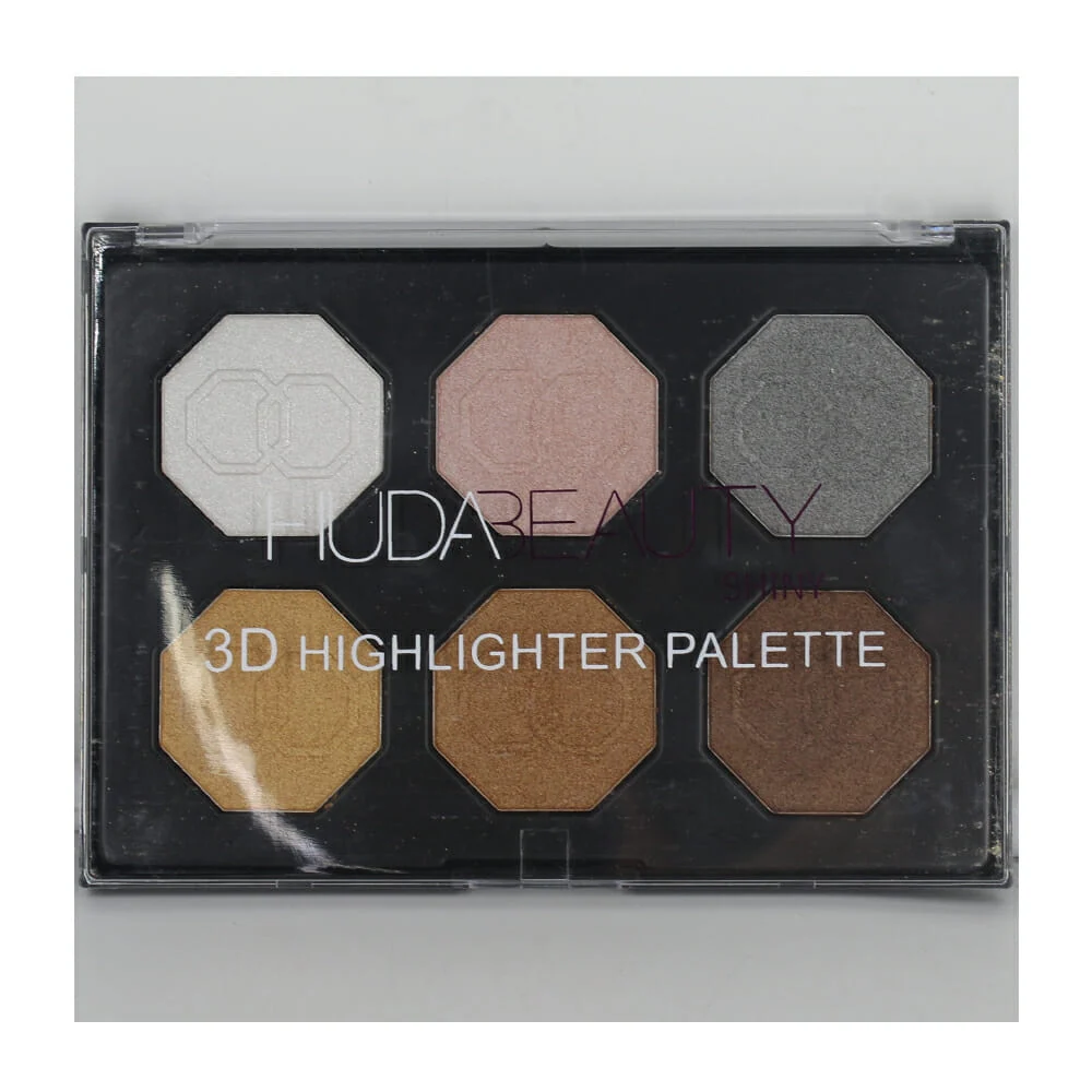 Paleta de iluminadores huda beauty con 6 tonalidades / 3d highlighter palette