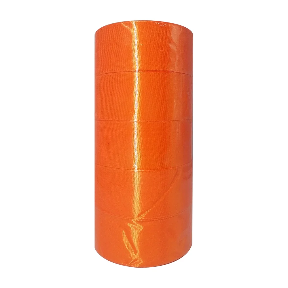 1pza Rollo liston de seda de 30mx4cm de grosor en color naranja / cz-s-034