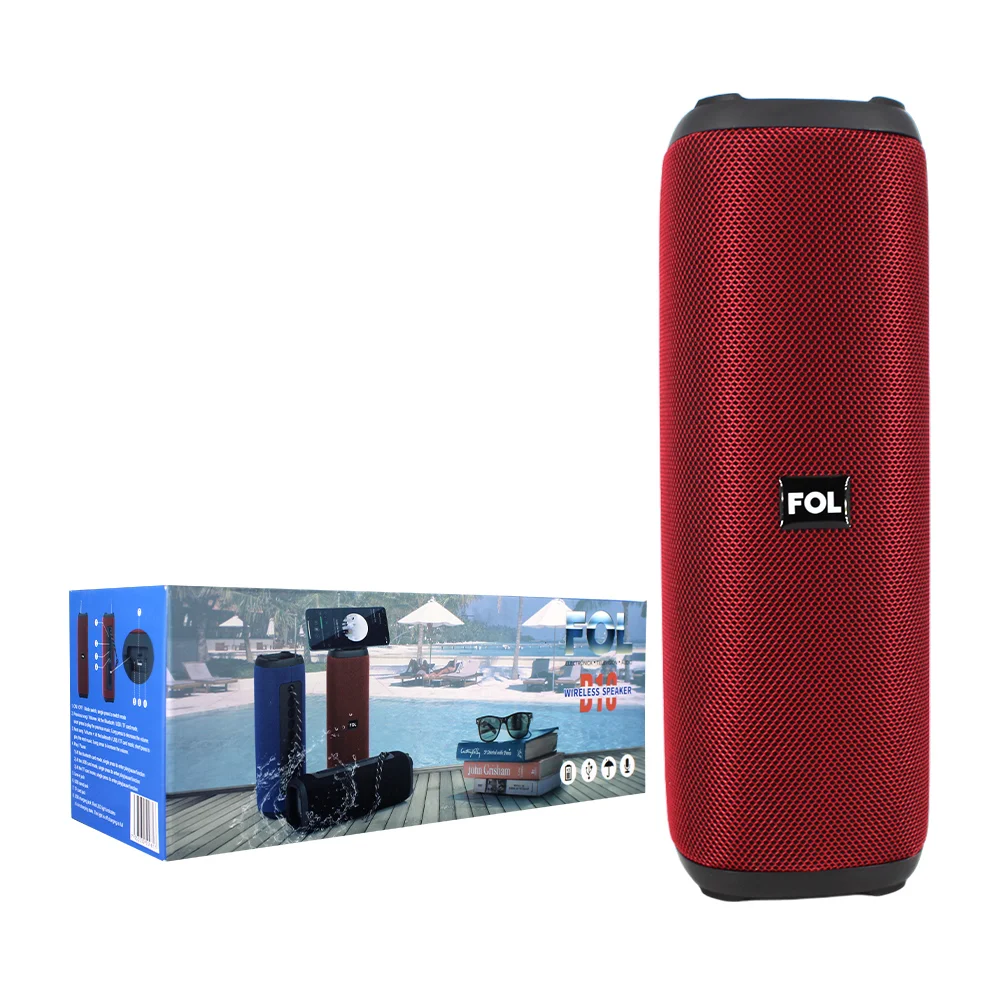 Bocina cilindrica fol con bluetooth, variedad de colores / d10