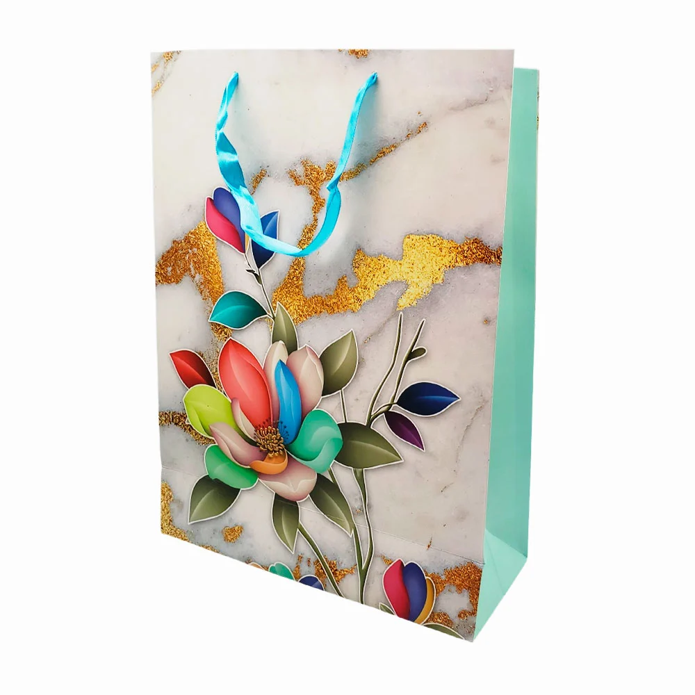 1pza Bolsa de regalo grande con estampado de flores y diseño 3d, 30x40x12cm o 31x40x12cm, variedad de modelos / fd6025l / wb-376