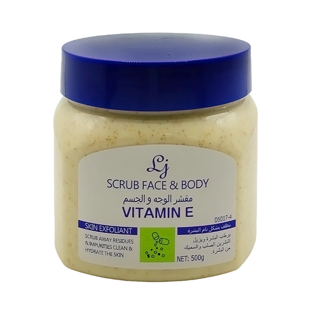 Crema exfoliante facial y corporal con vitamina e 500g / scrub face & body