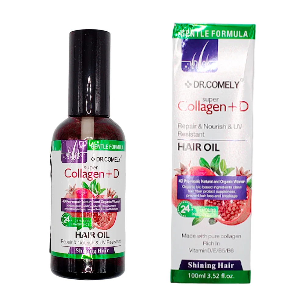 Aceite reparador para el cabello dr.comely con extracto de colágeno y vitamina d, 100ml / collagen + D / d5020-4