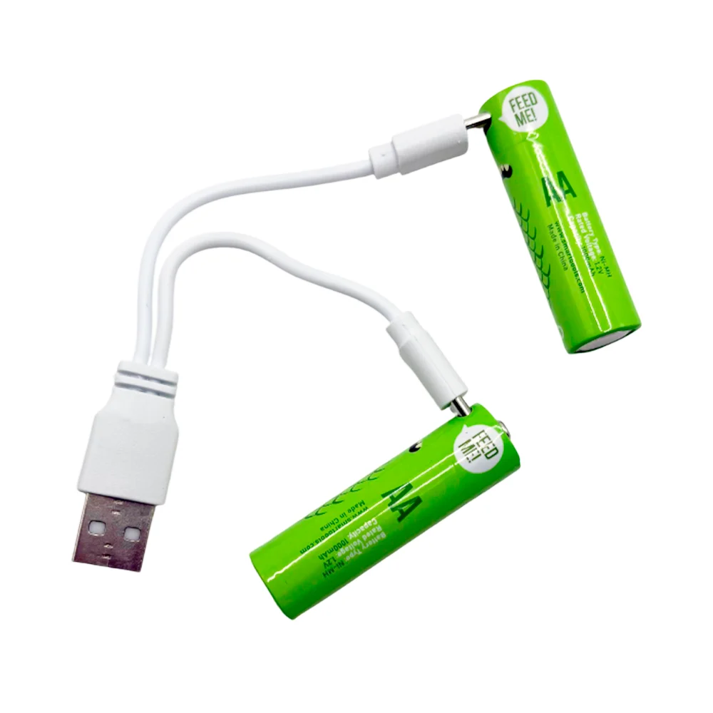 Paquete con 4 pilas aa smartoools recargables, entrada usb-c / dc52