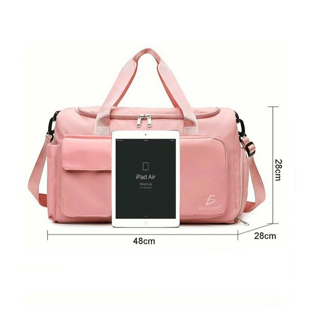 Bolsa maleta lisa impermeable ele-gate de 6 compartimentos para viaje, variedad de colores / dep.35