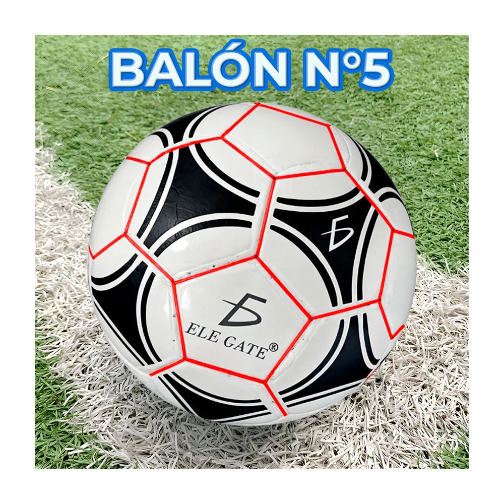 Balón de futbol #5 con detalles en negro y naranja / dep.48.6