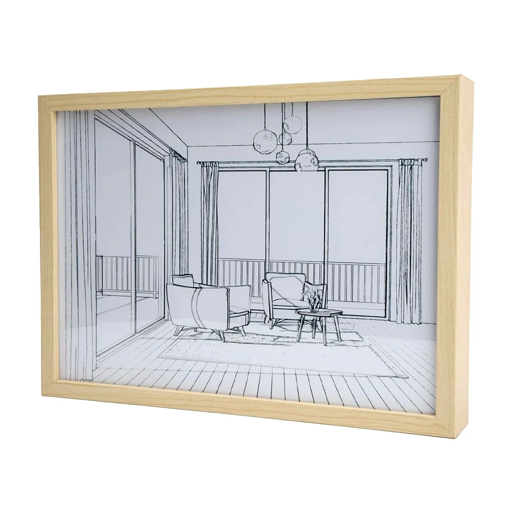 Caja de luz led decorativa con retrato y marco de madera, variedad de diseños / dgh / lu6723