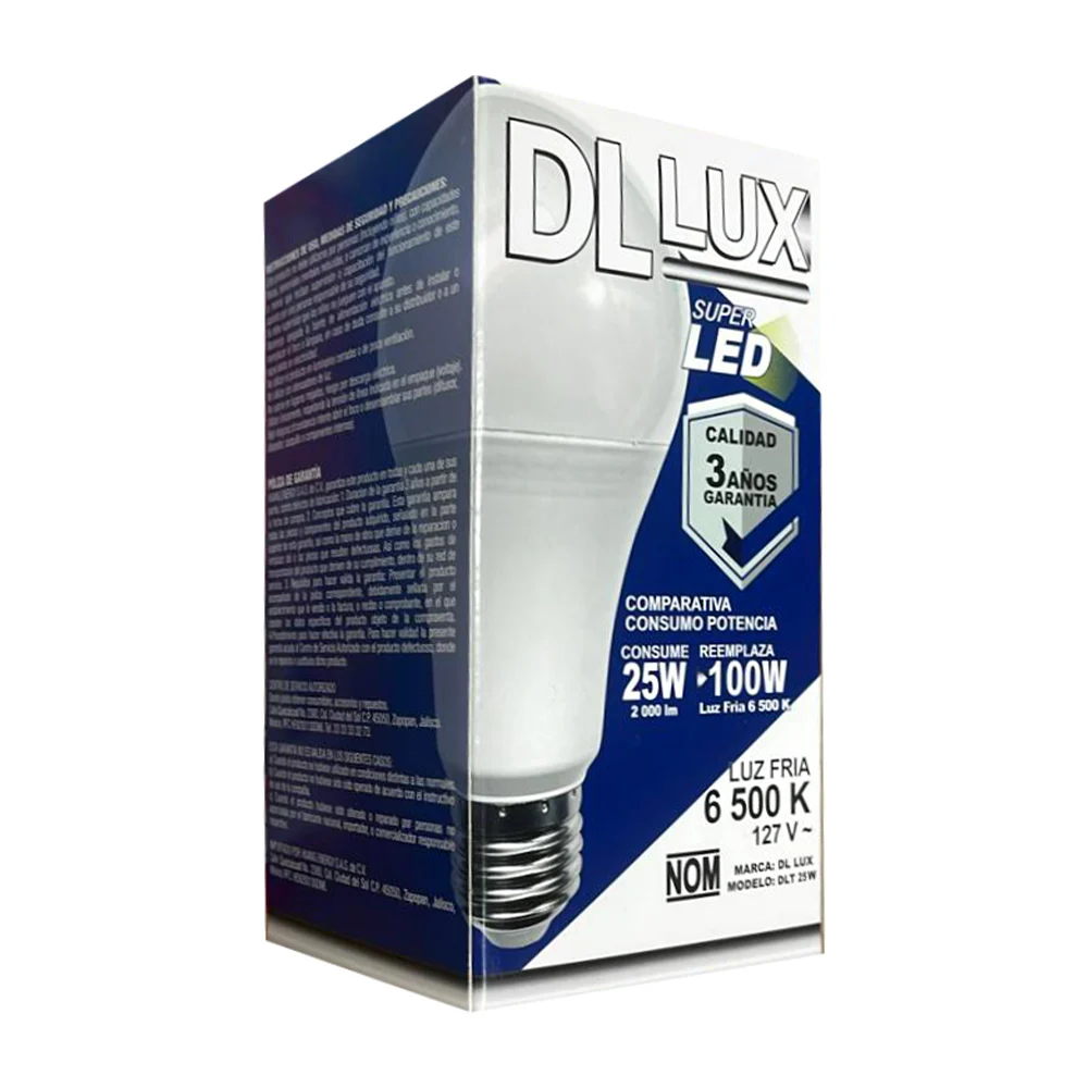 Foco ahorrador con super led luz fría de 25w dl lux / dlt-25w