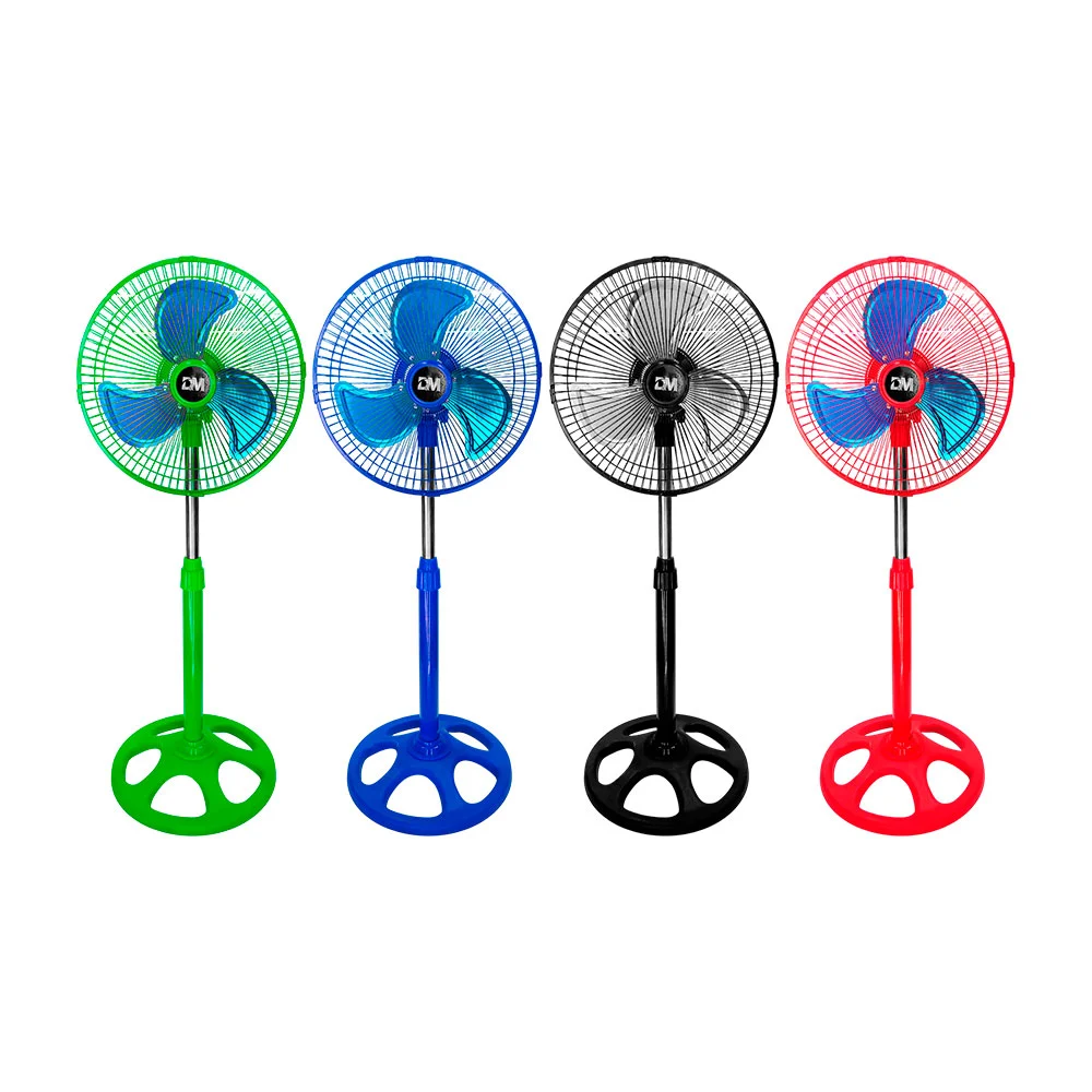 1pza ventilador pequeño metálico de 12 pulgadas con 3 aspas de aluminio y 3 velocidades, variedad de colores / dm-v1201